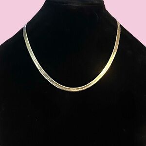 14KGP herringbone chain necklace